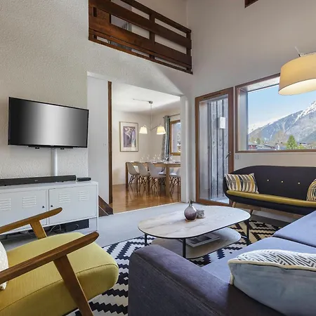 Refuge Scandinave - Duplex 80m2 Vue Garage Calme 200m Trainbus 아파트 샤모니