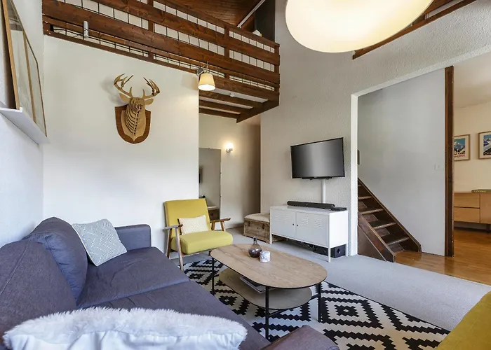 Refuge Scandinave - Duplex 80m2 Vue Garage Calme 200m Trainbus 아파트 샤모니