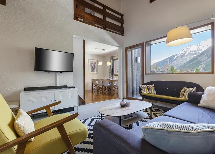 Refuge Scandinave - Duplex 80m2 Vue Garage Calme 200m Trainbus 아파트 샤모니